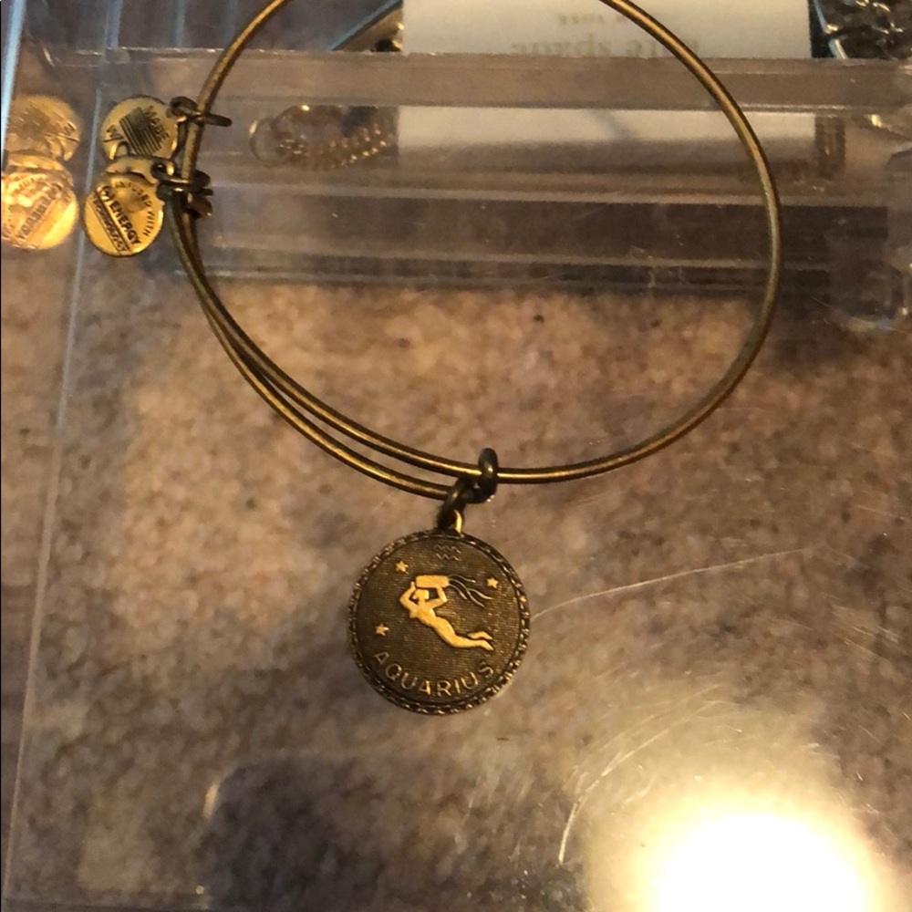 Alex and ani gold Aquarius bracelet